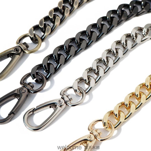11mm Wide High Quality Purse Chain, Metal Shoulder Handbag Strap, Replacement Handle Chain, Metal Crossbody Bag Chain Strap JS151
