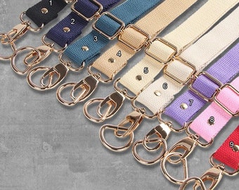 Adjustable Cotton Webbing Crossbody Bag Strap: Replacement Bag Handle (29-53") CAE-N005