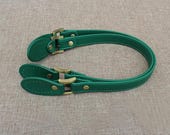 A pair of purse handle PU leather strap for Bag Leather Replacement Strap Handles handbag handle LS042