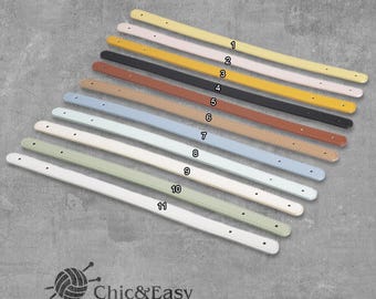 35cm PU Leather Purse Handle: Bag Replacement Strap with Rivets CAE-N092