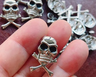 PACK of 10 Gunmetal Skull Rivets Studs Leather Studs Leather Craft Decorative Rivet D008