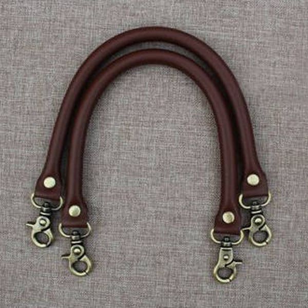 A pair of purse handle leather strap for Bag Leather Replacement Strap Handles handbag handle LS063