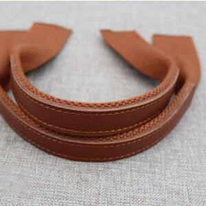 A pair of Canvas Strap Genuine Leather Cotton Webbing Strap Bag handles, Purse Handle for Bag Replacement Strap LS088