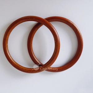 A pair of 14cm Wooden Handles for Bag, Handcraft Material for Handbag Making CAE-N225