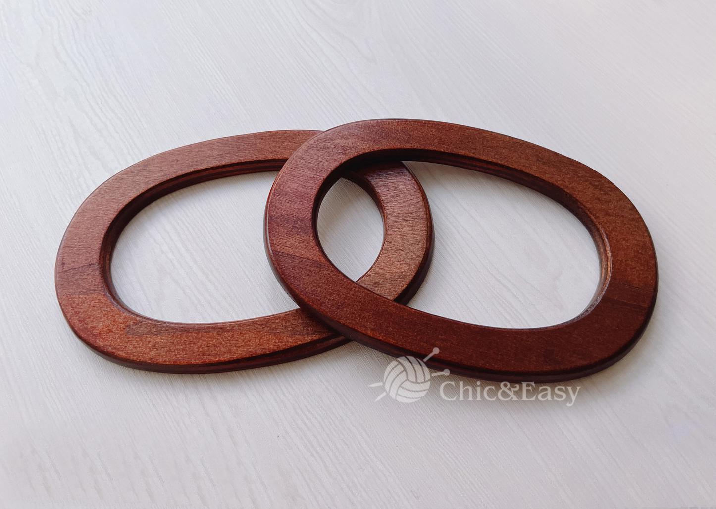 Round wooden purse handles sale