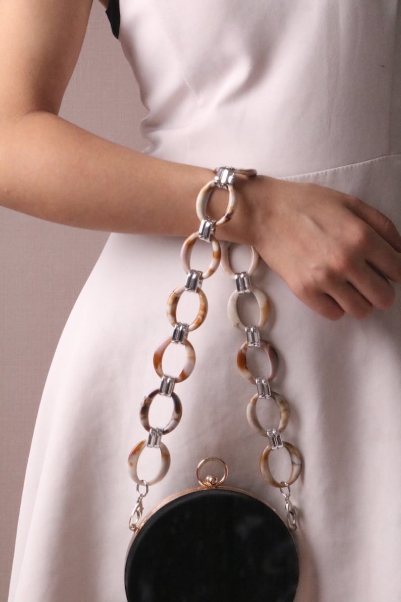 A piece of 60cm Long Acrylic Chain Purse Chain Handle Plastic Etsy