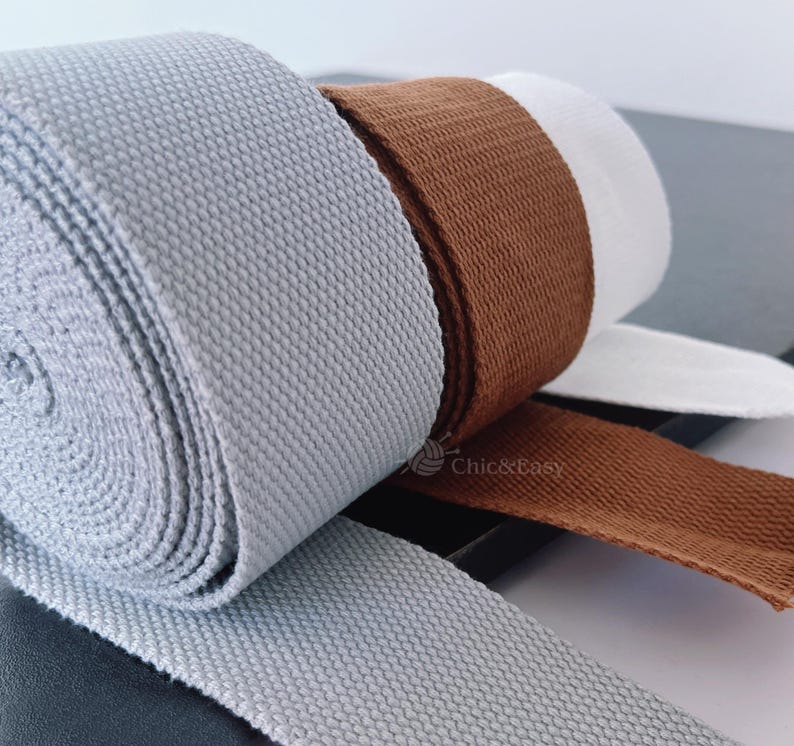 Cinta de algodón: Correa resistente de 2 pulgadas para bolsos y tapicería - 2 metros PFL1046 imagen 1