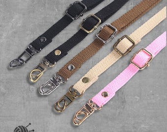 Adjustable Cotton Webbing Crossbody Bag Strap: Replacement Bag Handle (29-53") CAE-N031