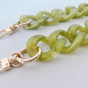 A piece of Acrylic Chain Purse Chain Strap Handle Plastic Handles for Bag, Handcraft Material for Handbag Making CAE1573