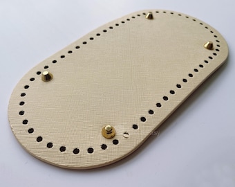 Crochet Bag Bottom Shaper: PU Leather Tote Purse Base (4.7"x 9.85") CAE-N212