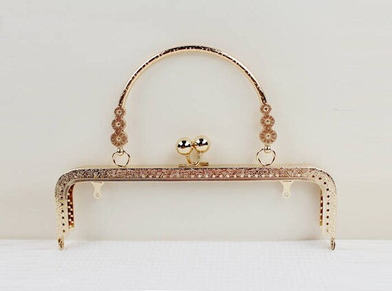 1PC 20cm Antique Brass Metal Purse Frame Ring Clasp Handle For Bag Craft Bag Making Sew