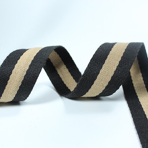 1.5" Wide Striped Polyester Cotton Webbing Bag handles, bag strap for tote bag Upholstery Webbing PF_ZDNC053