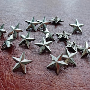 PACK of 25 Silver Star 20mm Rivets Studs Leather Studs Leather Craft ...