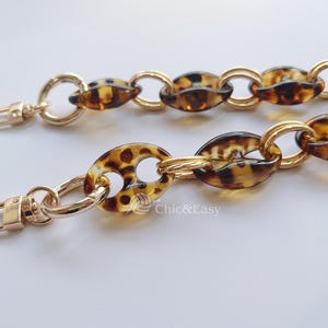 A piece of Acrylic Chain Purse Chain Strap Handle Plastic Handles for Bag, Handcraft Material for Handbag Making CAE1561