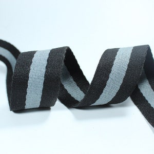 Striped Cotton Blend Webbing: 1.5&quot; Bag Straps, Upholstery Trim PF_ZDNC072