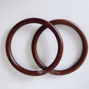 A pair of 14cm Wooden Handles for Bag, Handcraft Material for Handbag Making CAE-N224