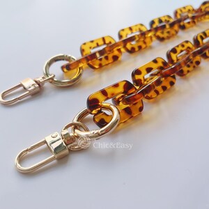 A piece of Acrylic Chain Purse Chain Strap Handle Plastic Handles for Bag, Handcraft Material for Handbag Making CAE1521