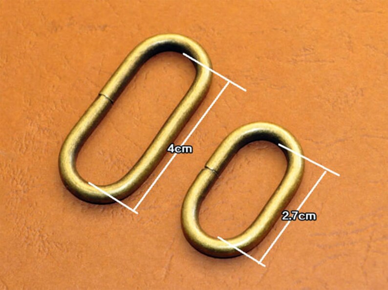 6pcs Bronze O Ring Rectangle Strap Sliders Rings Finding for Handmade Bags PF168