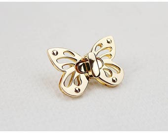 1pc Butterfly God Bronze Purse Lock Turn Lock Twist Lock Handbag Purse Bag Making Supplies Hardware CAE-R229