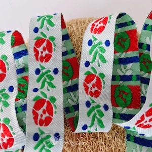 1 Yard Flower Jacquard Ribbon Geometric Woven Trim Border Embroidered Ribbon Sewing Trim Craft Ribbon Jacquard Trim MZZD013