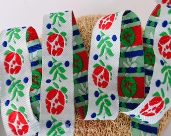 1 Yard Flower Jacquard Ribbon Geometric Woven Trim Border