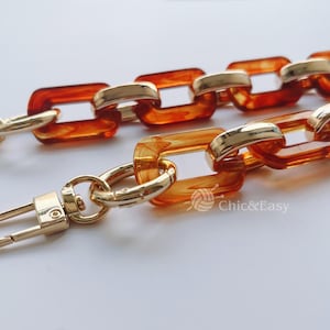 A piece of Acrylic Chain Purse Chain Strap Handle Plastic Handles for Bag, Handcraft Material for Handbag Making CAE1473