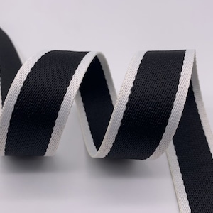 Striped Cotton Blend Webbing: 1.5&quot; Bag Straps, Upholstery Trim  PF_L_1436