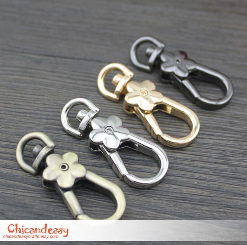2pcs Purse flower clasps bag hooks strap clasp swivel clasp Etsy