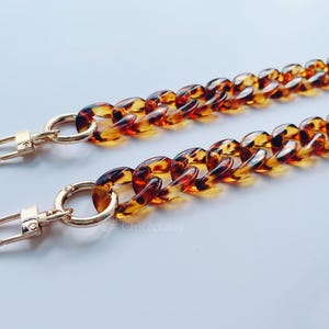 A piece of Acrylic Chain Purse Chain Metal Strap Handle Plastic Handles for Bag, Handcraft Material for Handbag Making CAE1521