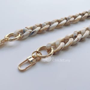 A piece of Acrylic Chain Purse Chain Strap Handle Plastic Handles for Bag, Handcraft Material for Handbag Making CAE1519