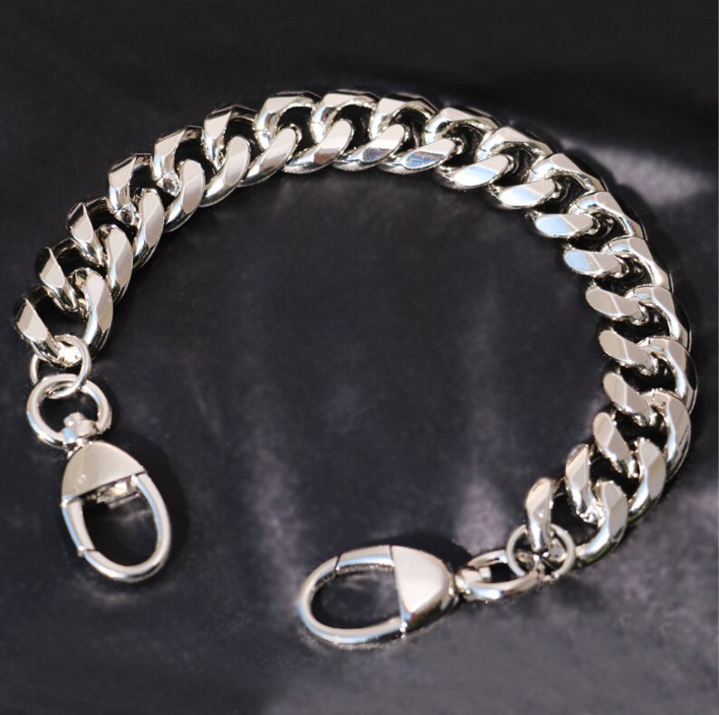 Silver High Quality Purse Chain Metal Shoulder Handbag Strap Etsy