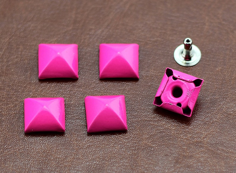 PACK of 30 Hot Pink Cone Rivets Studs Leather Studs Lea PACK of 30 Hot Pink Cone Rivets Studs Leather Studs Lea