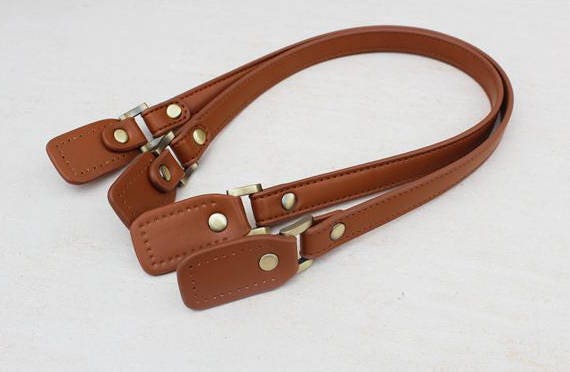 A pair of purse handle PU leather strap for Bag Leather | Etsy