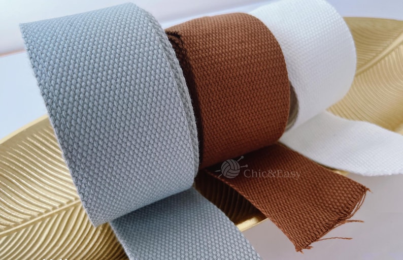 Cinta de algodón: Correa resistente de 2 pulgadas para bolsos y tapicería - 2 metros PFL1046 imagen 2