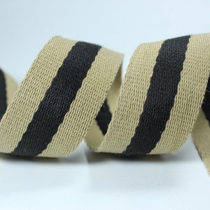 1.5" Wide Striped Polyester Cotton Webbing Bag handles, bag strap for tote bag Upholstery Webbing PF_ZDNC084