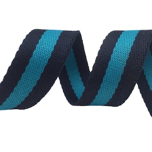 1.5&quot; Wide Striped Polyester Cotton Webbing Bag handles, bag strap for tote bag Upholstery Webbing PF_L_1424