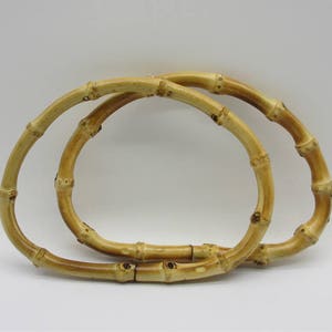 A pair of 18cm Bamboo Handles for Bag, Wooden Handcraft Material for Handbag Making CAE1069