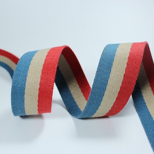 Striped Cotton Blend Webbing: 1.5&quot; Bag Straps & Upholstery PF_ZDNC022