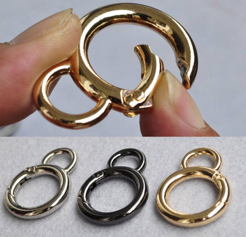 2pcs Spring Ring Clasp Gate Ring Heavy Duty Gate Ring Round Etsy