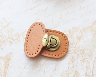 A set Genuine Leather Closures For Handbag Clasp Snap Fasteners CAE-R213