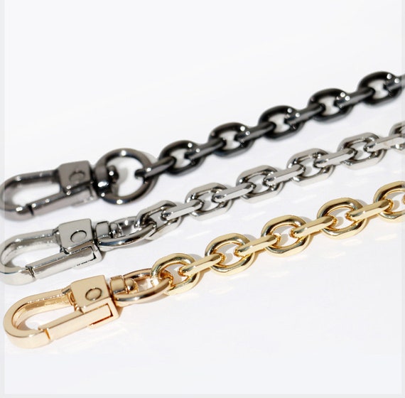10mm Wide High Quality Purse Chain, Metal Shoulder Handbag Strap,  Replacement Handle Chain, Metal Crossbody Bag Chain Strap JS003