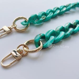 A piece of Acrylic Chain Purse Chain Strap Handle Plastic Handles for Bag, Handcraft Material for Handbag Making CAE1817