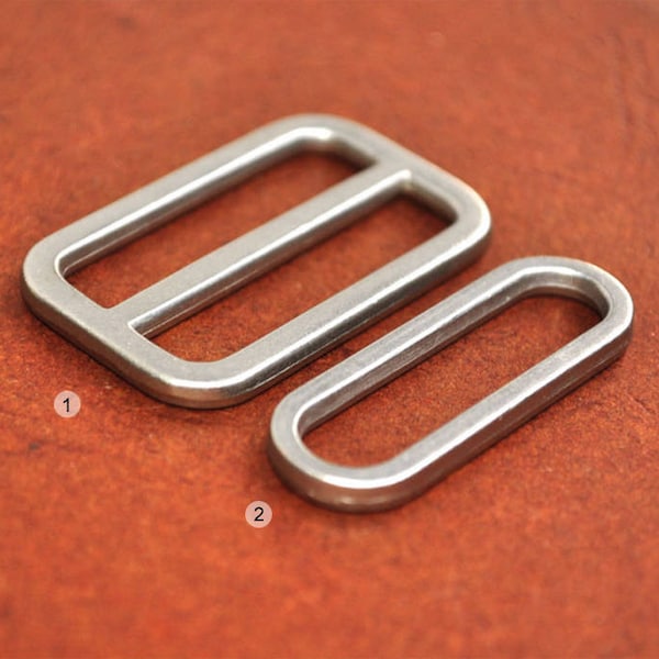4pcs Silver 1.5 inch Rectangle Strap Sliders Rings Finding for Handmade Bags CAE-R053