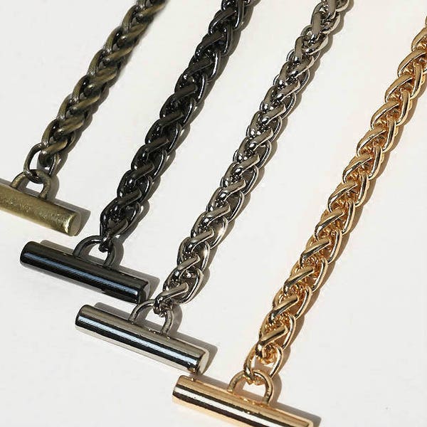 High Quality Purse Chain, Metal Shoulder Handbag Strap, Replacement Handle Chain, Metal Crossbody Bag Chain Strap  T Clasps JS011