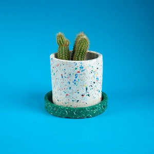 Colourful plant pot, terrazzo planter, indoor planter, succulent pots, eco friendly products image 1