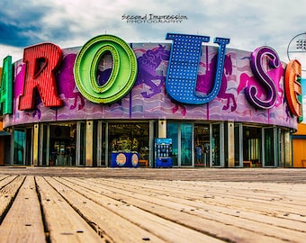 Carousel Photo - Coney Island New York - Instant Download