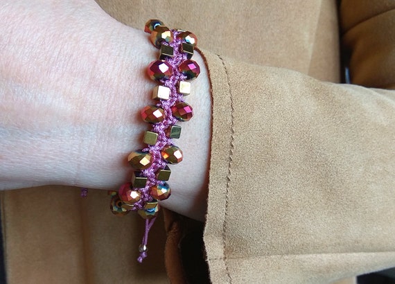 Adjustable Mood Bracelet for Women 2 Pieces Dazzling Shimmer Color