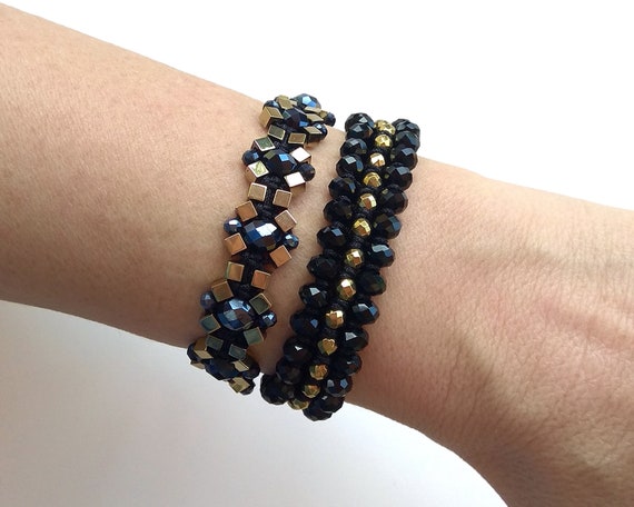ブレスレット bracciale elegante oro e nero con cristalli e perla Amazon.com: Natural AAA Golden Pyrite Bracelet Stretch