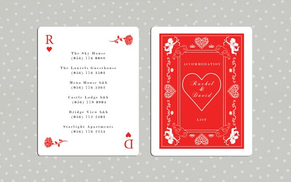 King Queen Of Hearts Wedding Invitation Playing Card Theme Etsy