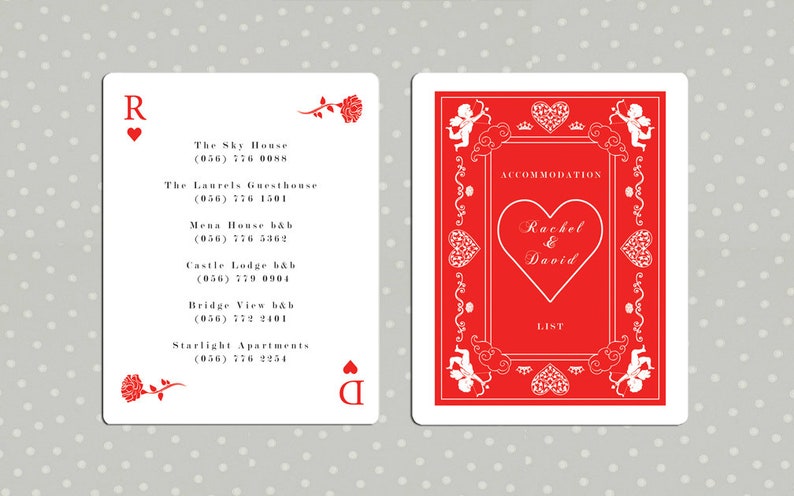 king queen of hearts wedding invitation playing card